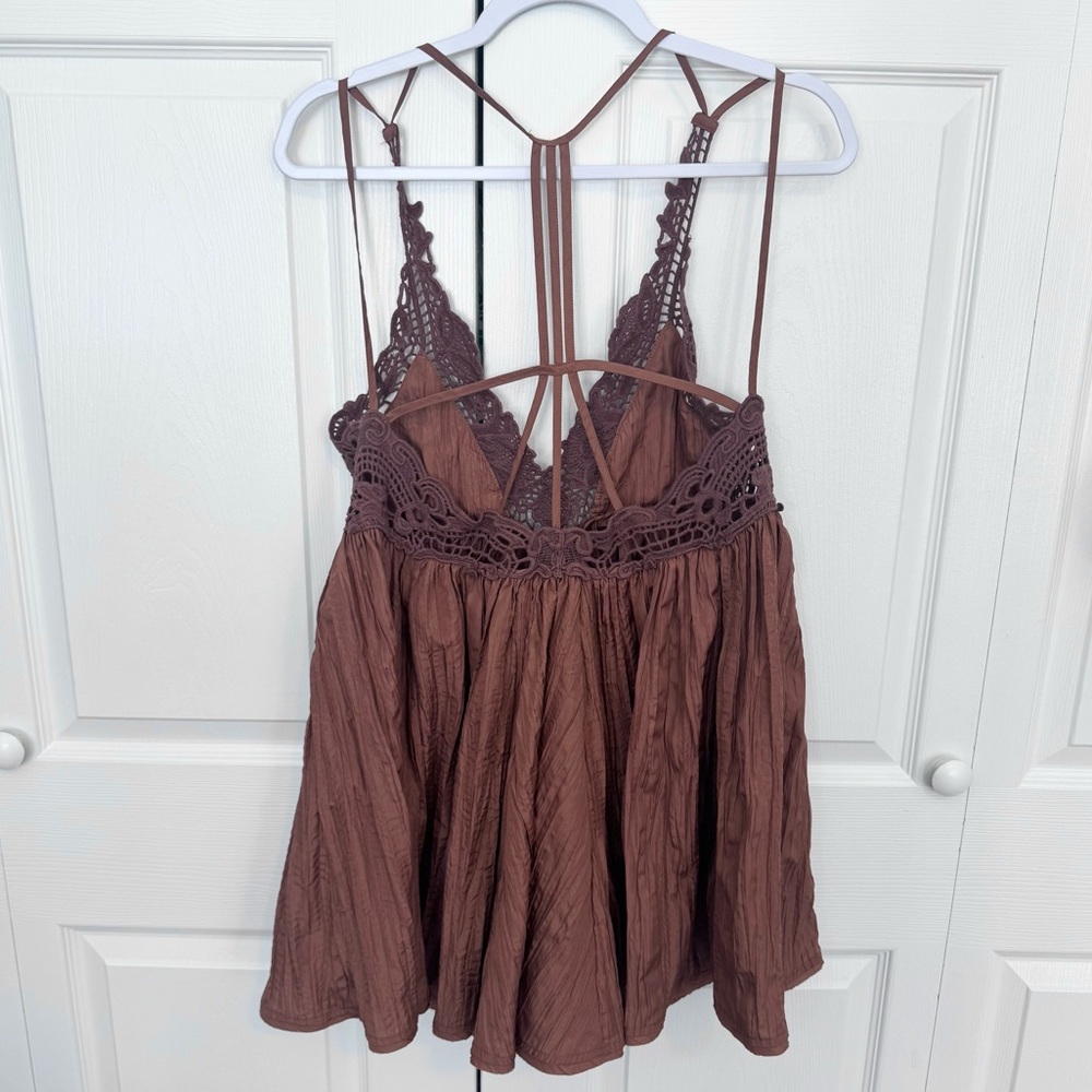 Free People Brown Lace Mini Dress - XS - Picture 5 of 8